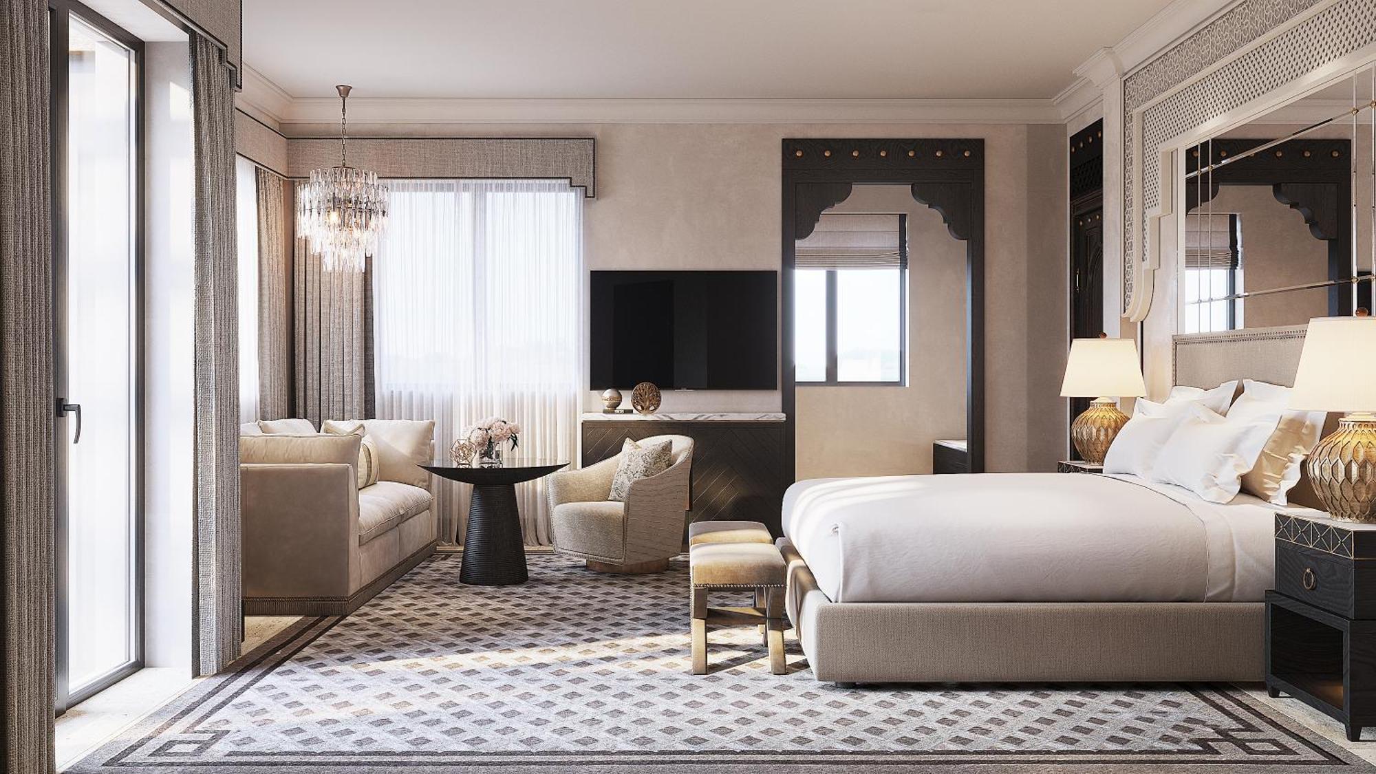 Jumeirah Dar Al Masyaf Dubai Bagian luar foto A rendering of a guest room at The St. Regis New York